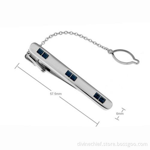 New Arrival Fashion Design Men Crystal Tie Clip With Custom Logo